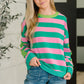 Stars On Stripes Patchwork Striped Sweatshirt