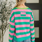 Stars On Stripes Patchwork Striped Sweatshirt