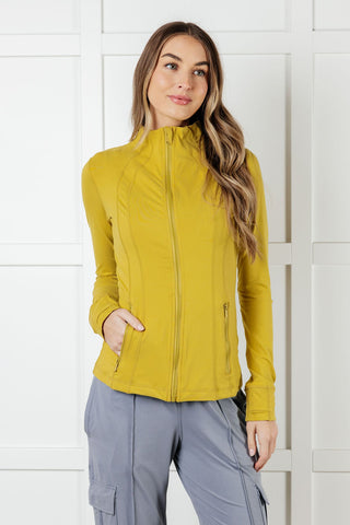 Staying Swift Activewear Jacket in Yellow Pear - 1985 the VAULT Boutique