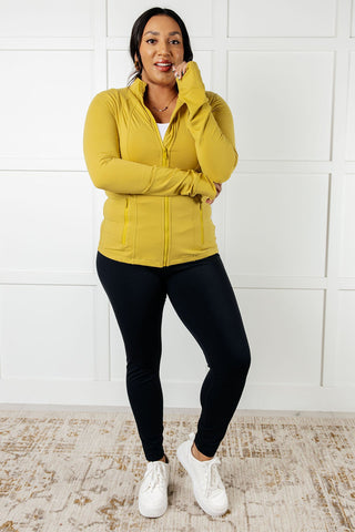 Staying Swift Activewear Jacket in Yellow Pear - 1985 the VAULT Boutique