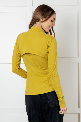 Staying Swift Activewear Jacket in Yellow Pear - 1985 the VAULT Boutique