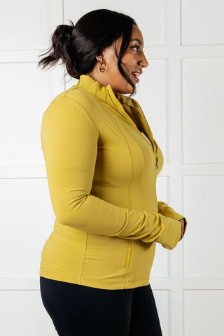 Staying Swift Activewear Jacket in Yellow Pear - 1985 the VAULT Boutique