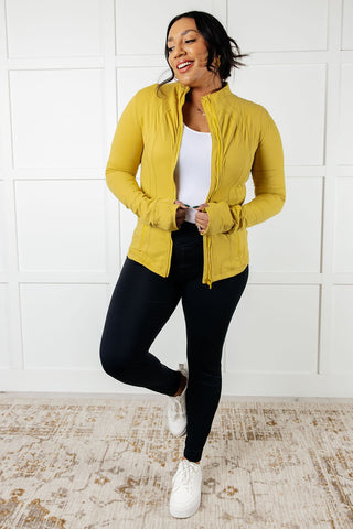 Staying Swift Activewear Jacket in Yellow Pear - 1985 the VAULT Boutique