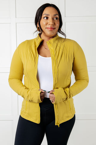 Staying Swift Activewear Jacket in Yellow Pear - 1985 the VAULT Boutique