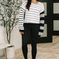 Striped Simplicity Color Block Relaxed Pullover