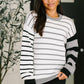 Striped Simplicity Color Block Relaxed Pullover