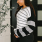 Striped Simplicity Color Block Relaxed Pullover