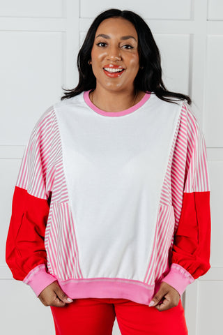 Stripes on My Sleeves Color Block Pullover - 1985 the VAULT Boutique