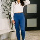 Sunday Splits High Waisted Leggings in Light Navy