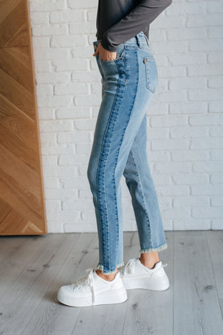 Susan High Rise Side Panel Detail Slim Jeans - 1985 the VAULT Boutique