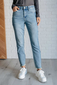 Susan High Rise Side Panel Detail Slim Jeans - 1985 the VAULT Boutique