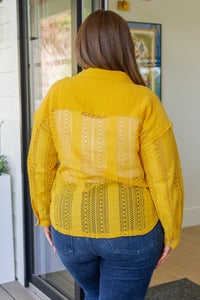 Sweeter Than Nectar Lace Button Down in Honey - Happily Ever Atchison Shop Co.