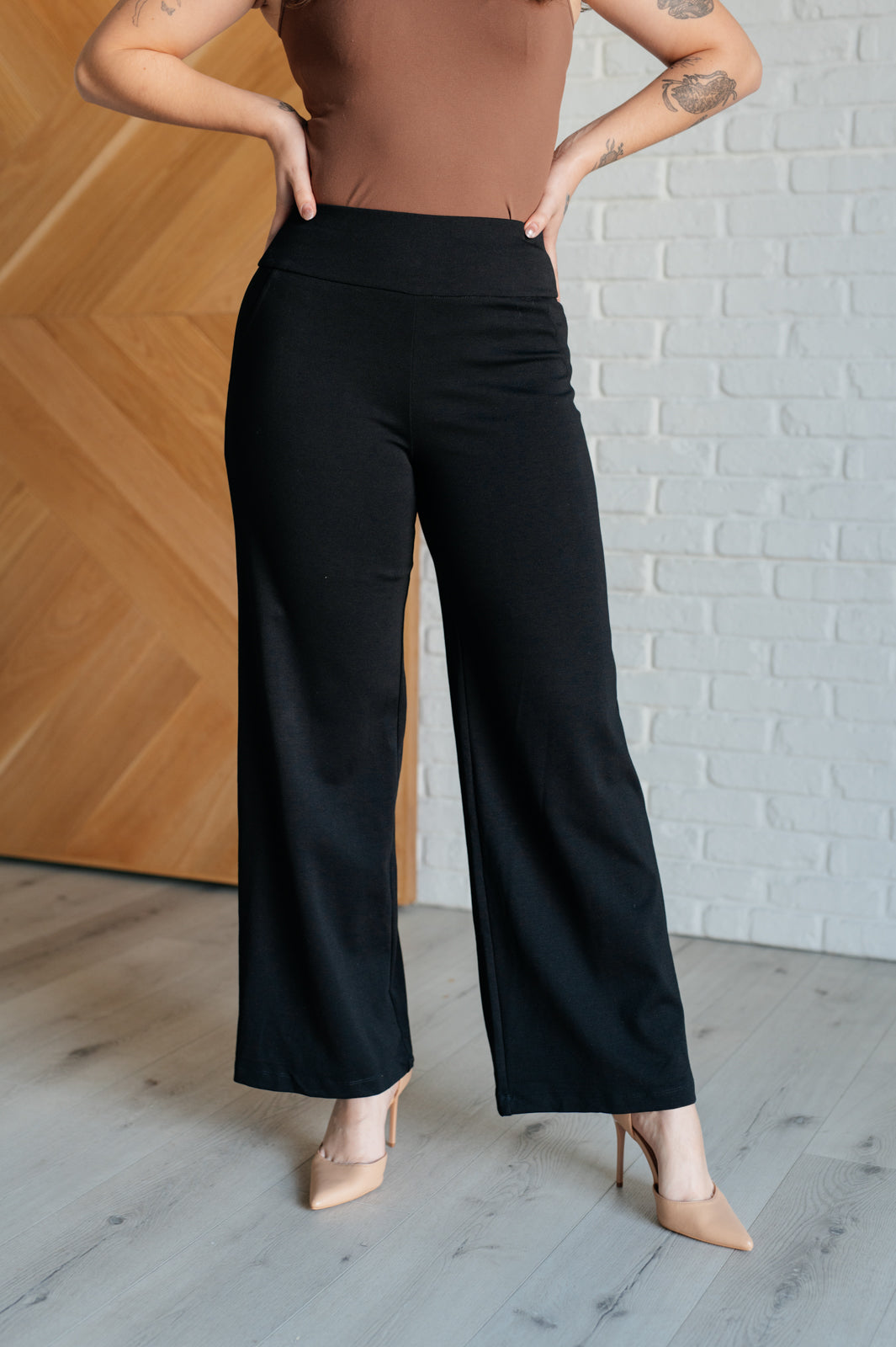 Magic Wide Leg Pants in Black - 1985 the VAULT Boutique