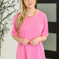 Take It Easy Slouchy Tee in Hot Pink