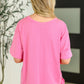 Take It Easy Slouchy Tee in Hot Pink