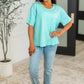 Take It Easy Slouchy Tee in Mint