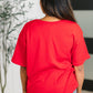 Take It Easy Slouchy Tee in Red