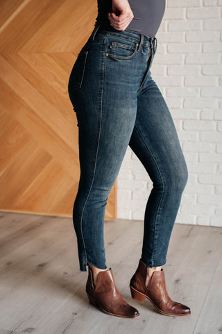 Tessa High Rise Control Top Step Hem Skinny Jeans - 1985 the VAULT Boutique