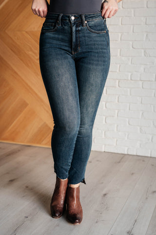 Tessa High Rise Control Top Step Hem Skinny Jeans - 1985 the VAULT Boutique