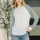 That's What I Like Raglan Patchwork Long Sleeve Top