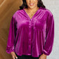 The Best Policy Velvet Balloon Sleeve Top - 1985 the VAULT Boutique