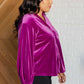 The Best Policy Velvet Balloon Sleeve Top - 1985 the VAULT Boutique