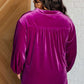 The Best Policy Velvet Balloon Sleeve Top - 1985 the VAULT Boutique