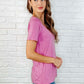 The Every Outfit Basic V-Neck Top in  Candy Pink