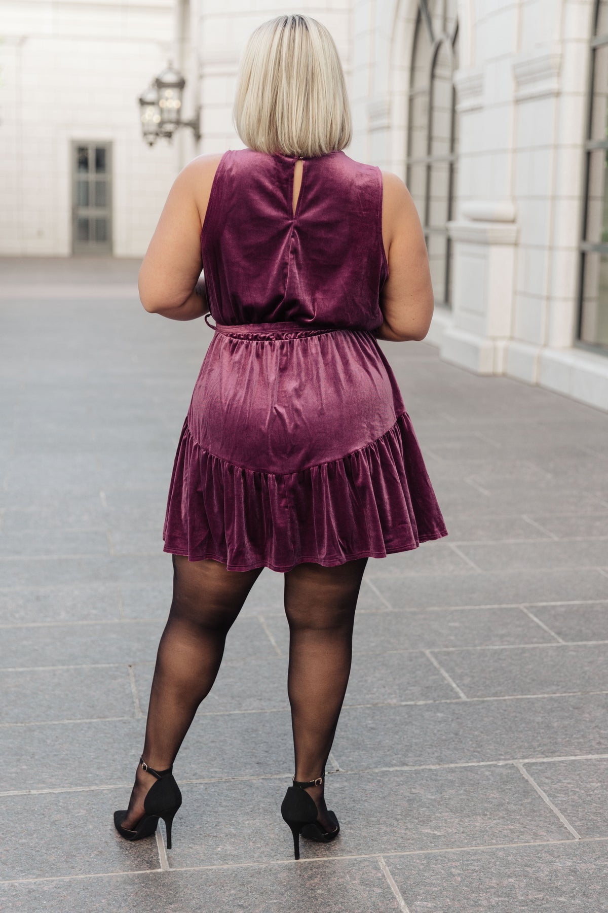 Tied In A Bow Velvet Dress - 1985 the VAULT Boutique