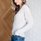 Told You So Ribbed Knit V Neck Sweater