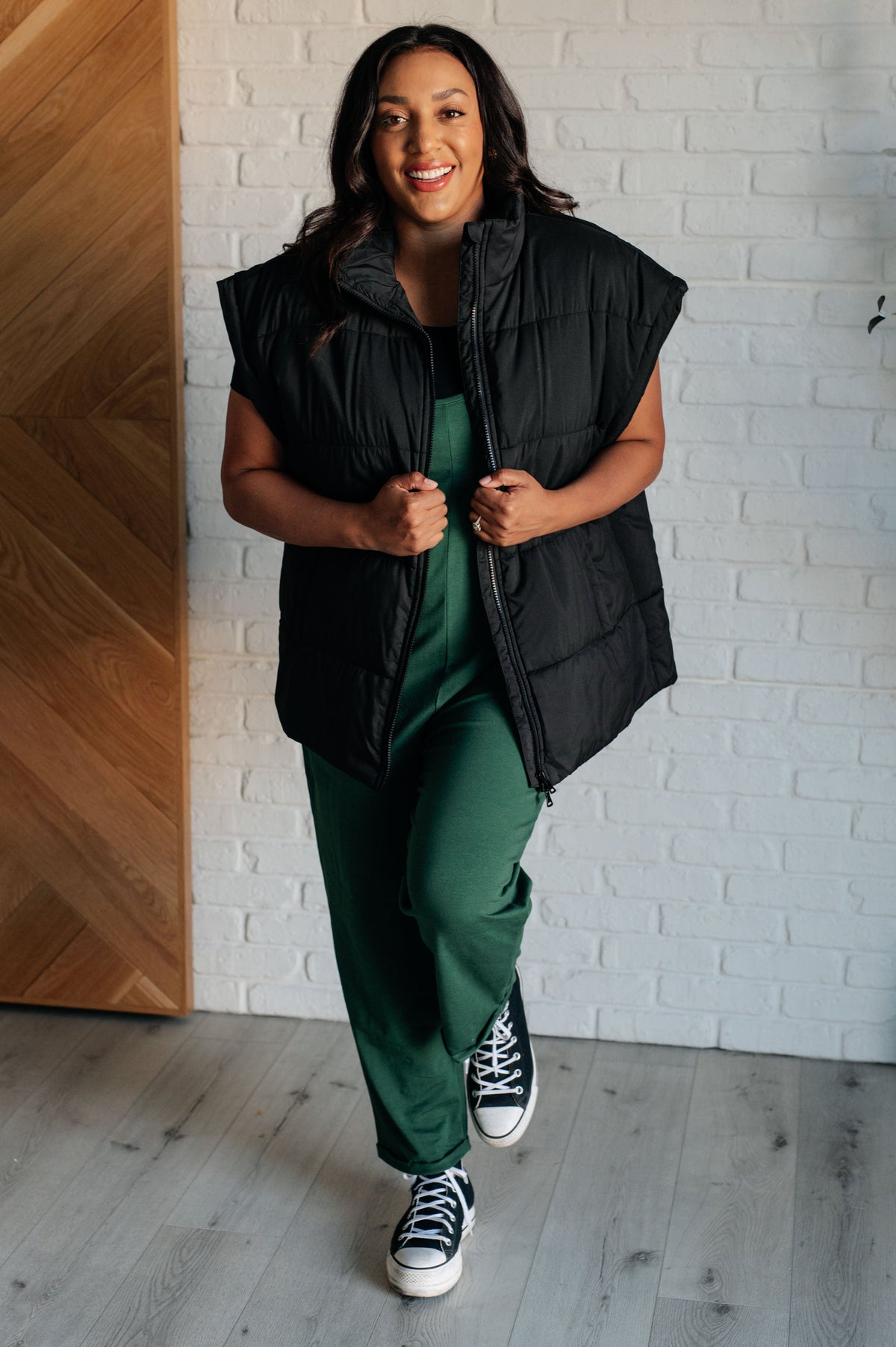 Totally Me Spaghetti Strap Jumpsuit in Dark Green - 1985 the VAULT Boutique