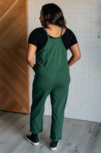 Totally Me Spaghetti Strap Jumpsuit in Dark Green - 1985 the VAULT Boutique