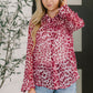 Totally Not Dramatic Leopard Print Button Down in Hot Pink