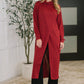 Travel City Scape Turtle Neck Tunic in Wine