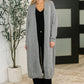 Travel Hideaway Open Front Cardigan in Soft Grey