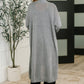 Travel Hideaway Open Front Cardigan in Soft Grey