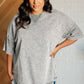 Unbothered Mineral Wash Top in Grey - 1985 the VAULT Boutique