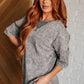 Unbothered Mineral Wash Top in Grey - 1985 the VAULT Boutique