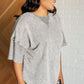 Unbothered Mineral Wash Top in Grey - 1985 the VAULT Boutique