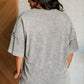 Unbothered Mineral Wash Top in Grey - 1985 the VAULT Boutique