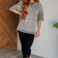 Unbothered Mineral Wash Top in Grey - 1985 the VAULT Boutique