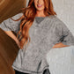 Unbothered Mineral Wash Top in Grey - 1985 the VAULT Boutique