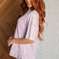 Unbothered Mineral Wash Top in Orchid Petal - 1985 the VAULT Boutique
