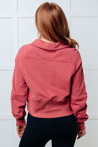 Under Her Spell Half Zip Pullover in Mauve - 1985 the VAULT Boutique