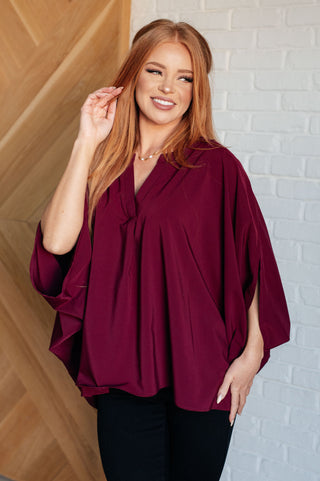 Universal Philosophy Blouse in Wine - 1985 the VAULT Boutique