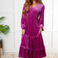 Velvet Flamenco Maxi Dress - 1985 the VAULT Boutique