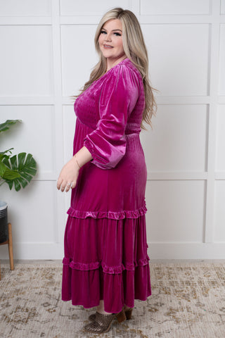 Velvet Flamenco Maxi Dress - 1985 the VAULT Boutique