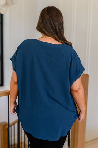 Very Much Needed V-Neck Top in Teal - 1985 the VAULT Boutique