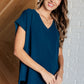 Very Much Needed V-Neck Top in Teal - 1985 the VAULT Boutique