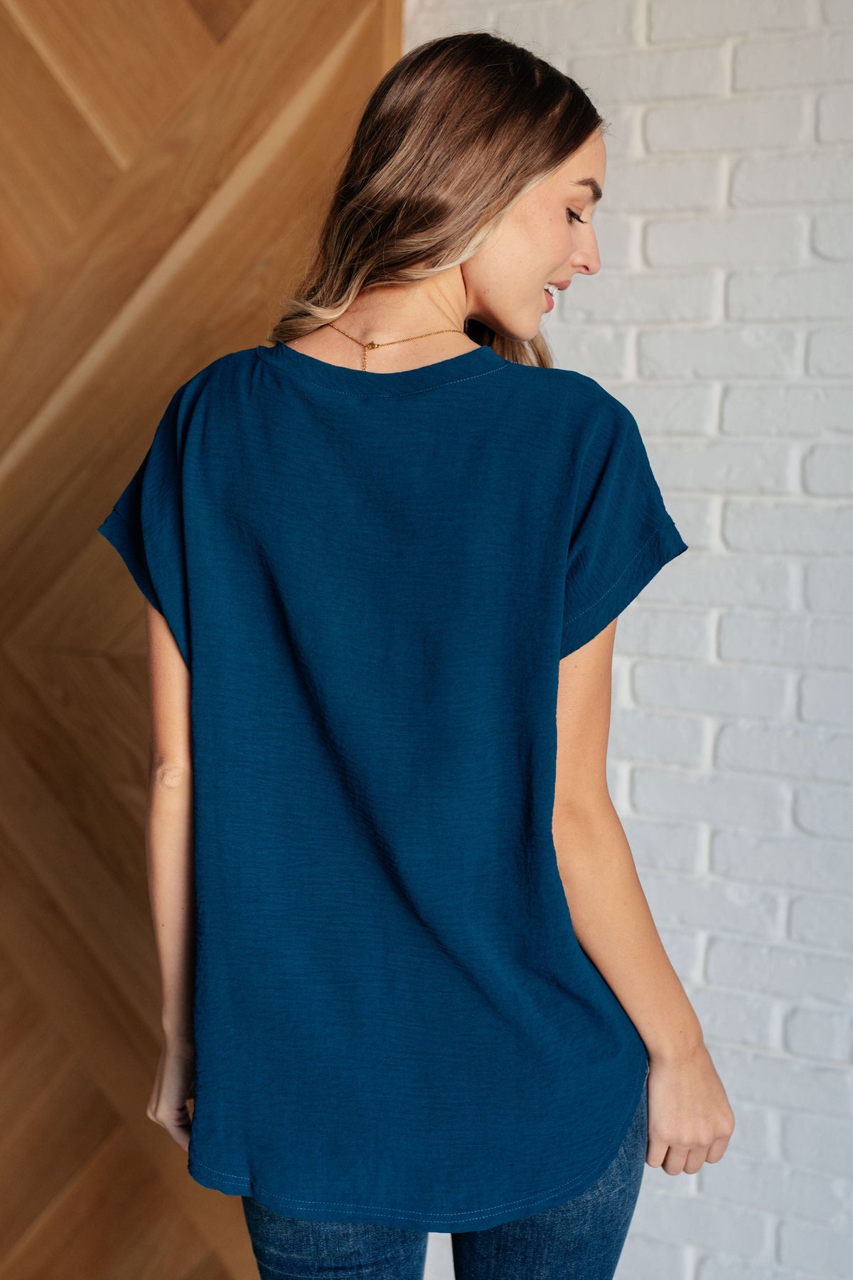 Very Much Needed V-Neck Top in Teal - 1985 the VAULT Boutique